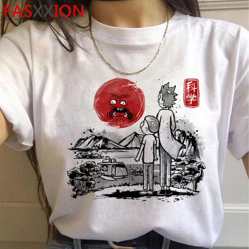 Rick and Morty Funny Cartoon Harajuku T Shirts Women Ricky N Morty Ullzang T-shirts Grunge 90s Tshirts Aesthetic Top Tees Female