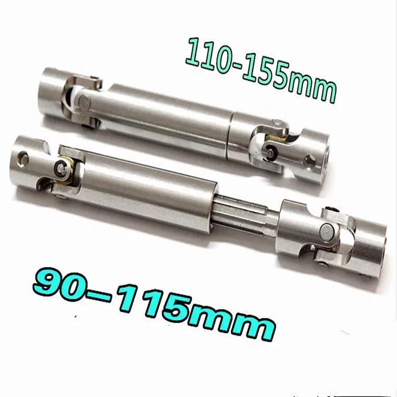 1 шт. SCX10 Сталь карданный вал с CVD 90-110mm2pcs 110-155 мм D90 для 1/10 Весы модели RC автомобиль