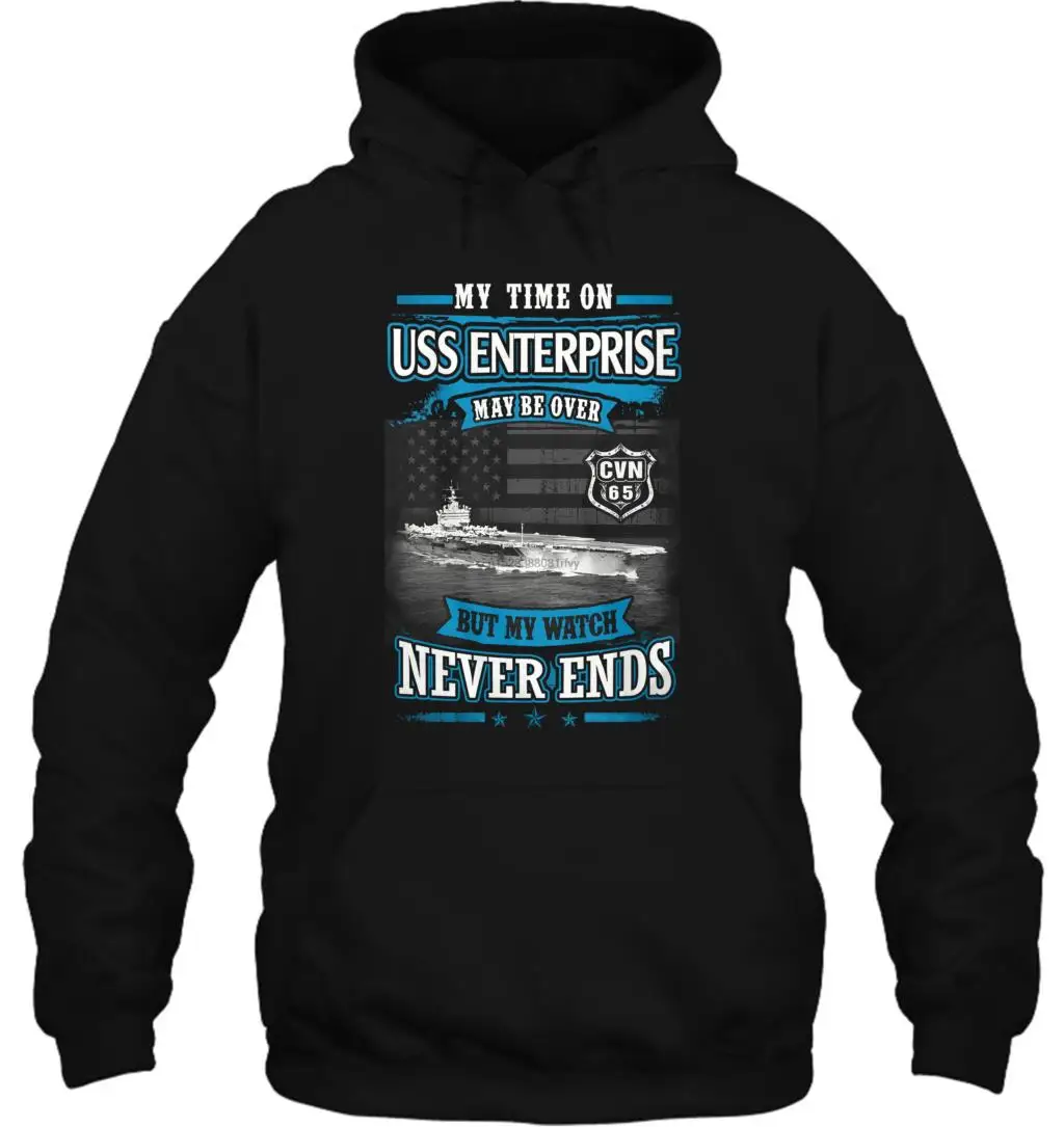 Для мужчин Толстовка Uss Энтерпрайз Cvn 65 My Time On может быть более популярная