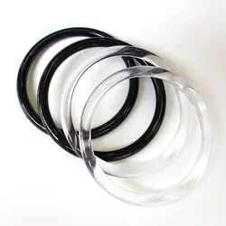 Plastic Handle 2021 Round Plastic Bag Handles Transparent Replacement DIY Handbag Purse Making Shopping Tote Accessories for bag