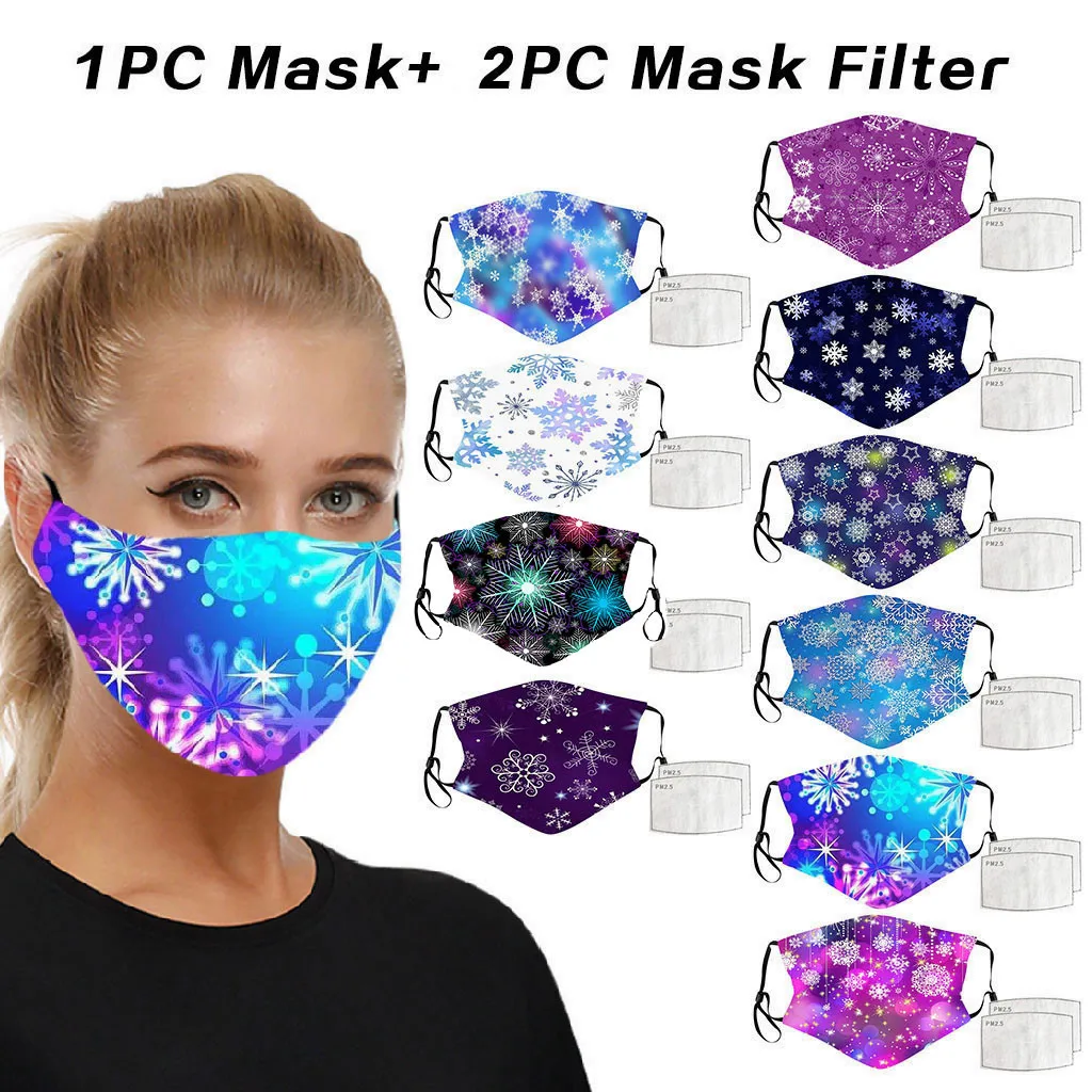 1 шт. рождественские маски для рта с фильтром mascarilla lavable masque en tissu facemask cubre bocas