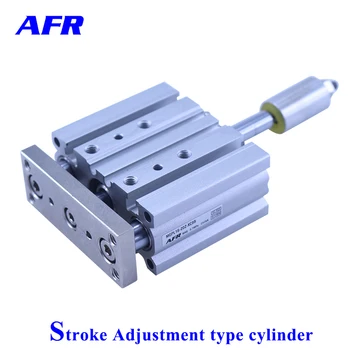 

Adjustable extension type Bore 12mm 16mm MGPL12 16 Compact pneumatic air cylinder with guide rod Adjustable stroke cylinder