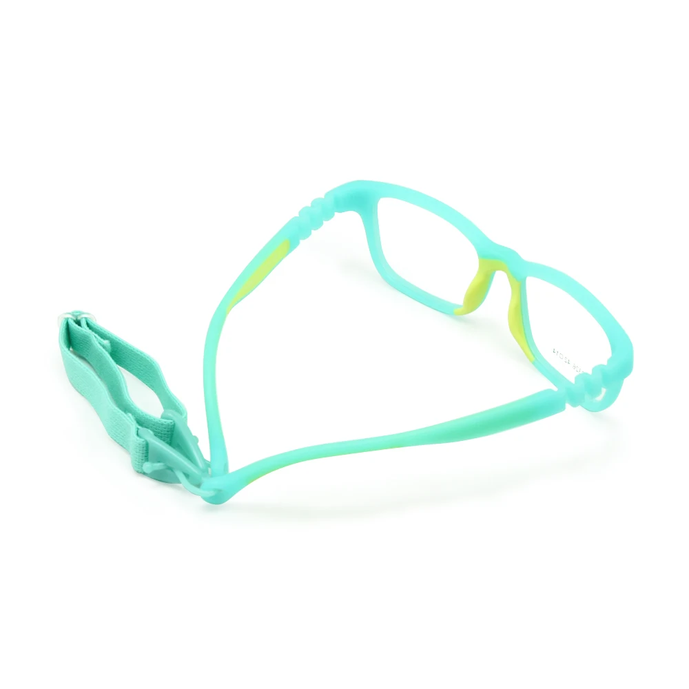 Children Optical Glasses Frame Size 42/14 with Strap, No Screw One-piece Kid's Flexible Frame Band Cord Retainer