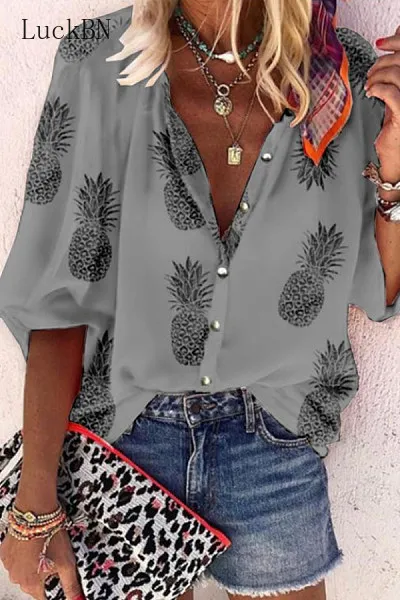 Oversize Blouse Women New Spring Summer Tops Shirt Womens Tops and Blouses Long-Sleeve Pineapple Print Plus Size 5XL Blusas 2020 Oversize Blouse Women New Spring Summer Tops Shirt Womens Tops and Blouses Long-Sleeve Pineapple Print Plus Size 5XL Blusas 2020
