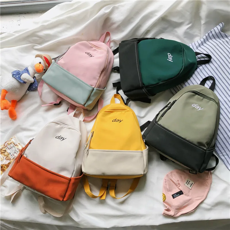 

School Bag Women's INS Wind Hyuna Korean-style High School Versatile Hong Kong Style Backpack Retro Junior High School STUDENT'S