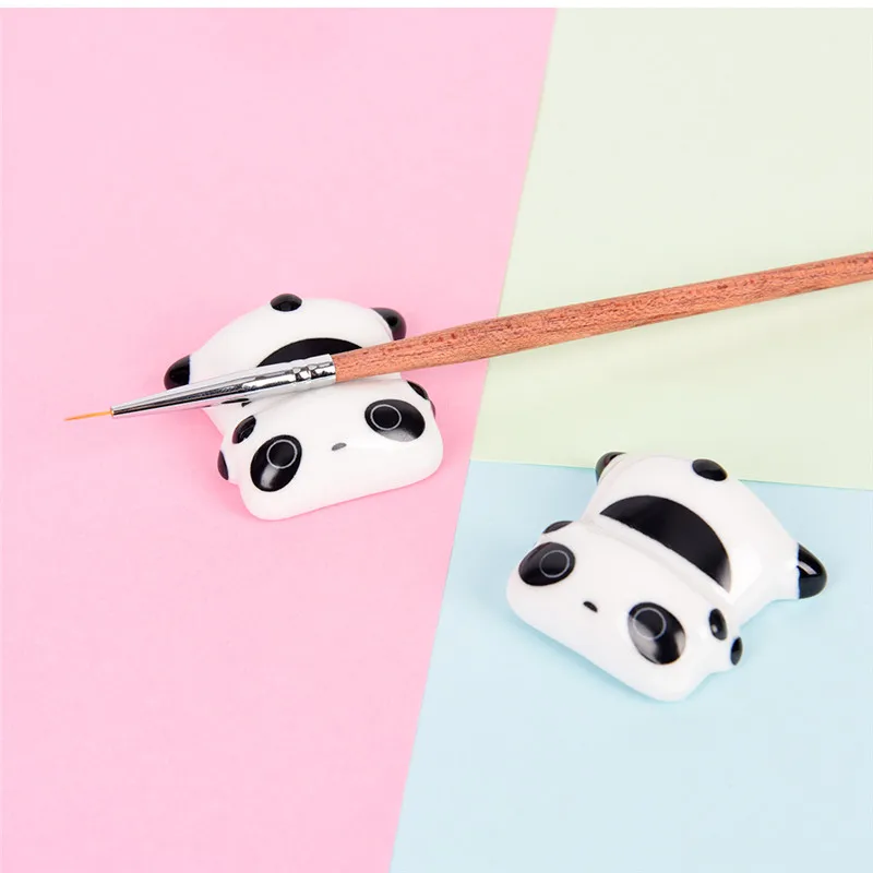 Cute Ceramic Panda Rabbit Chopsticks Stand Holder Rack Pen Holder Kitchen Tableware Supplies Unique Small Desktop Accessories