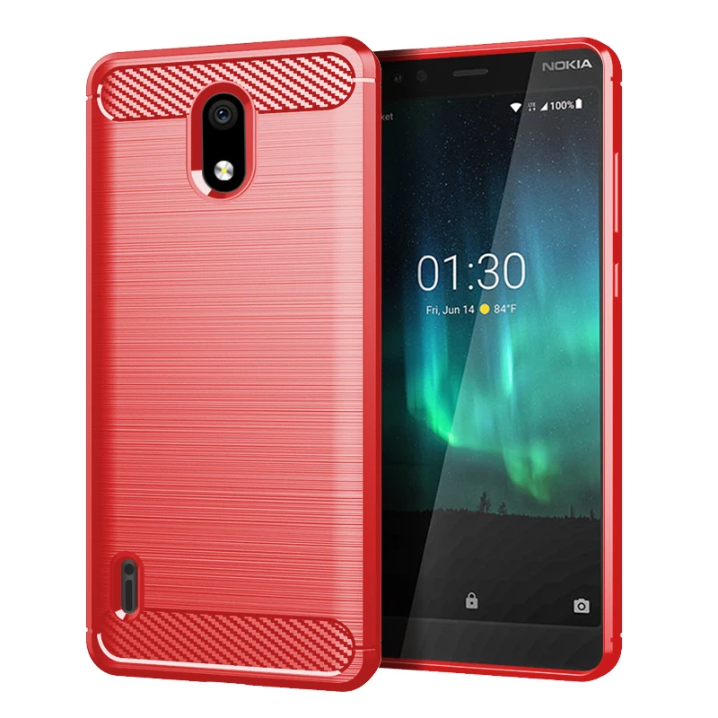 50 шт./лот для Nokia 2 4 6 ультратонкий ударопрочный армированный чехол из углеродного