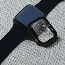 Закаленное стекло+ чехол для apple watch 5 4 44 мм 40 мм iWatch 3 2 1 42 мм 38 мм защита экрана+ чехол бампер аксессуары для apple watch