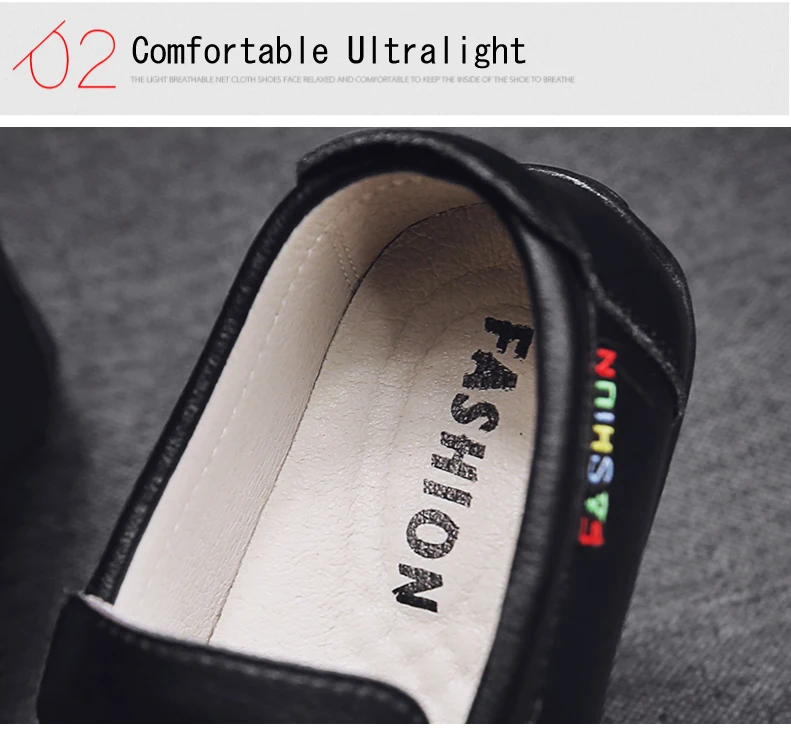 2019 New Autumn Genuine Leather children's Shoes for Boys Mocassins Fashion Kids Shoes For Girls Boys Casual Flat Slip On Loafers (4)