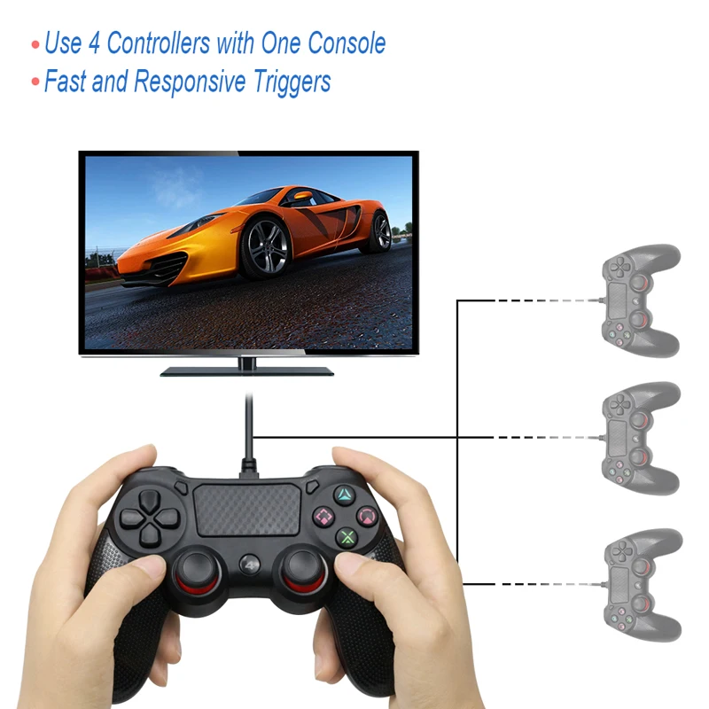 Проводной геймпад для Playstation 4 для PS3 контроллер для PS4 джойстик геймпады для PS4 консоли