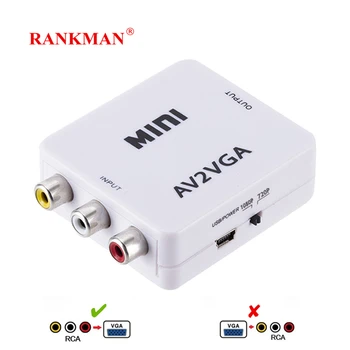

Rankman VGA to AV RCA CVBS NTSC/PAL Audio Video Adapter 1080P for PC TV-box DVD VCD TV Monitor