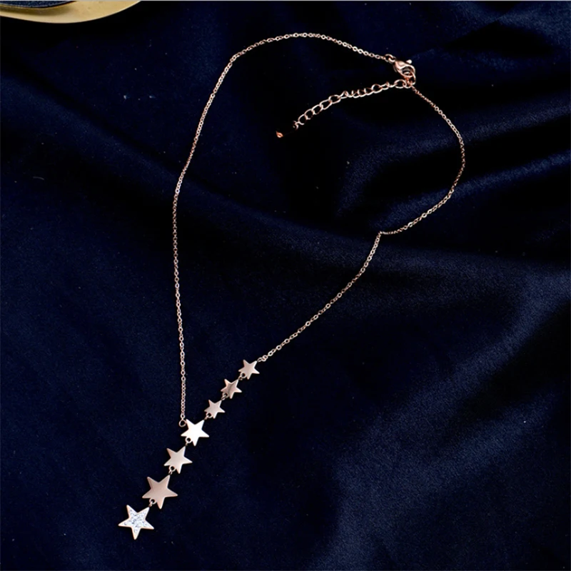 Stars Zircon Necklace For Women