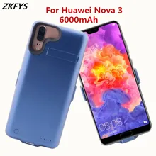 ZKFYS power Чехлы 6000 мАч подставка для смартфона зарядное устройство чехол для huawei Nova 3 Внешний блок питания чехол зарядка задняя крышка
