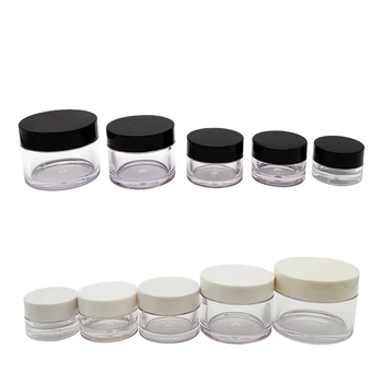 

food container 150ml clear round pet jar bottle container with transparent/white plastic lids for Cosmetic,food, drug,Packaging,
