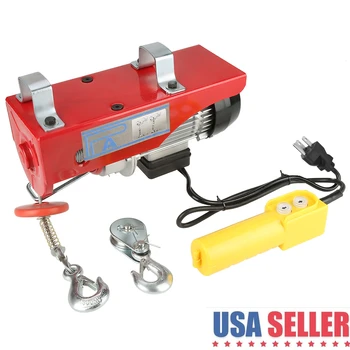 

High Quality 100/200kg Electric Cable Hoist Lifting Wire Hanging Crane US Plug 110V Electric Crane