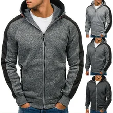 Men Zip Sports Hoodies Jacket Sweatshirt Warm Casual Coat Jogger Tops Outwear