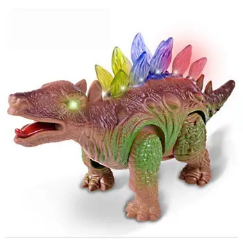 

Luminescent Electric Dinosaur Glowing Walk Roar Plastic Model Light Up Toys for Children