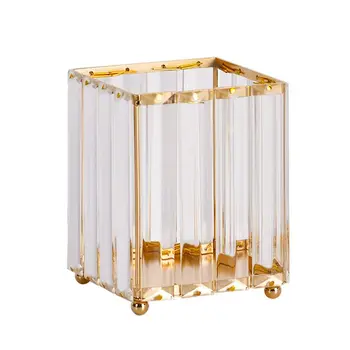 

Hot Crystal Makeup Organizer Metal Storage Box Makeup Brush Holder Cosmetic Holder