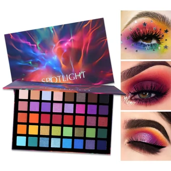 

40-color Spotlight Eyeshadow Palette Waterproof Non-stick Cup Colorfast Shimmer Matte Eye Shadow