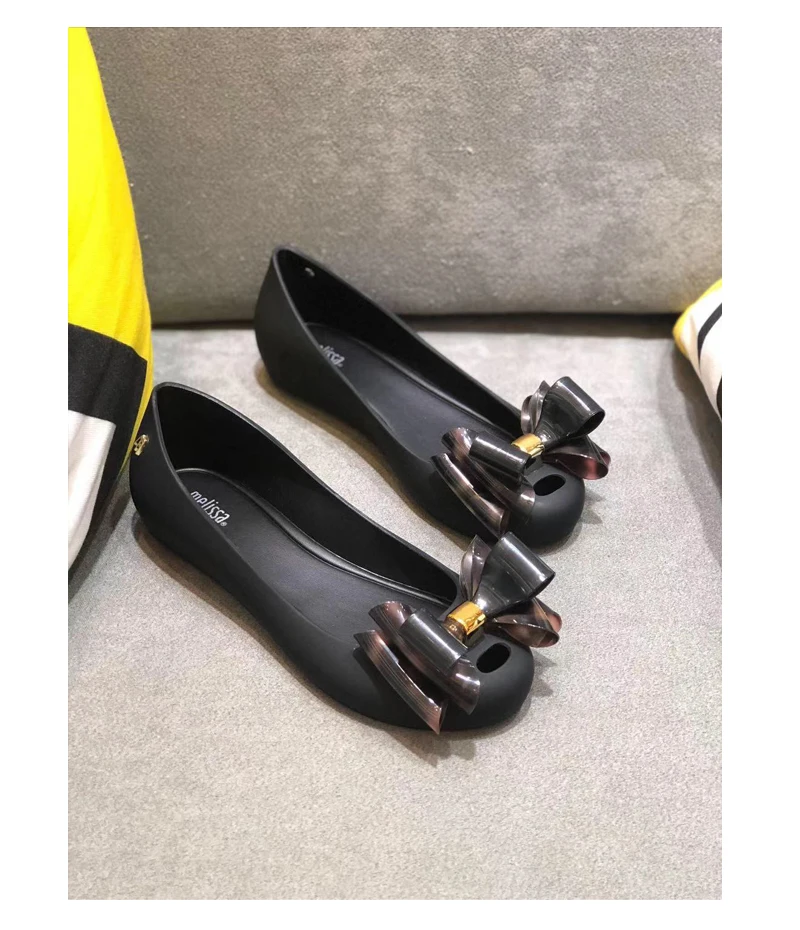 Melissa Mel Ultragirl/Новинка года; женские сандалии на плоской подошве; Брендовые женские ботинки Melissa; прозрачные сандалии; женская прозрачная обувь - Цвет: Black