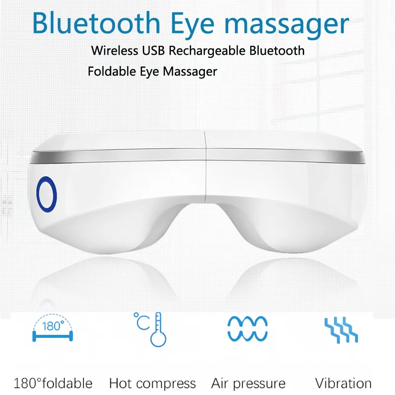 

Bluetooth Eye Massager Electric Vibration Wrinkle Fatigue Relieve Vibration Massage Hot Compress Therapy Glasses Eye Care Device