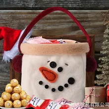 Фланелет Снеговик конфеты мешок с ручкой милый Рождественский подарок мешок большой емкости конфеты мешок праздничные вечерние поставки