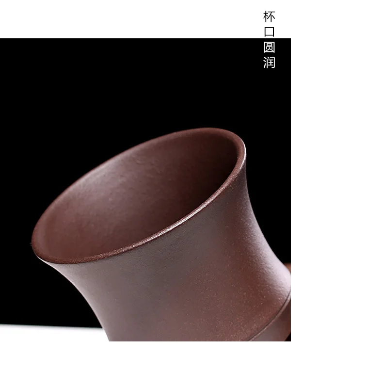 Дождевой песок глина искусство ограниченная компания чайная чашка фиолетовый глина соединитель в виде бамбука мастер Кольцо большого размера поколение жира производителей Whol