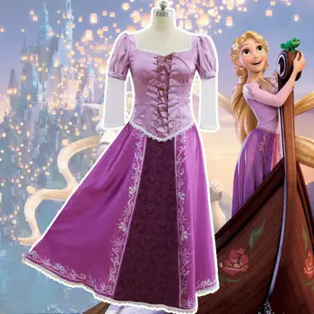 

Adult Child Tangled Princess Lepe Princess Rapunzel Fancy Dress Tangled Fairytale Halloween Cosplay Costume