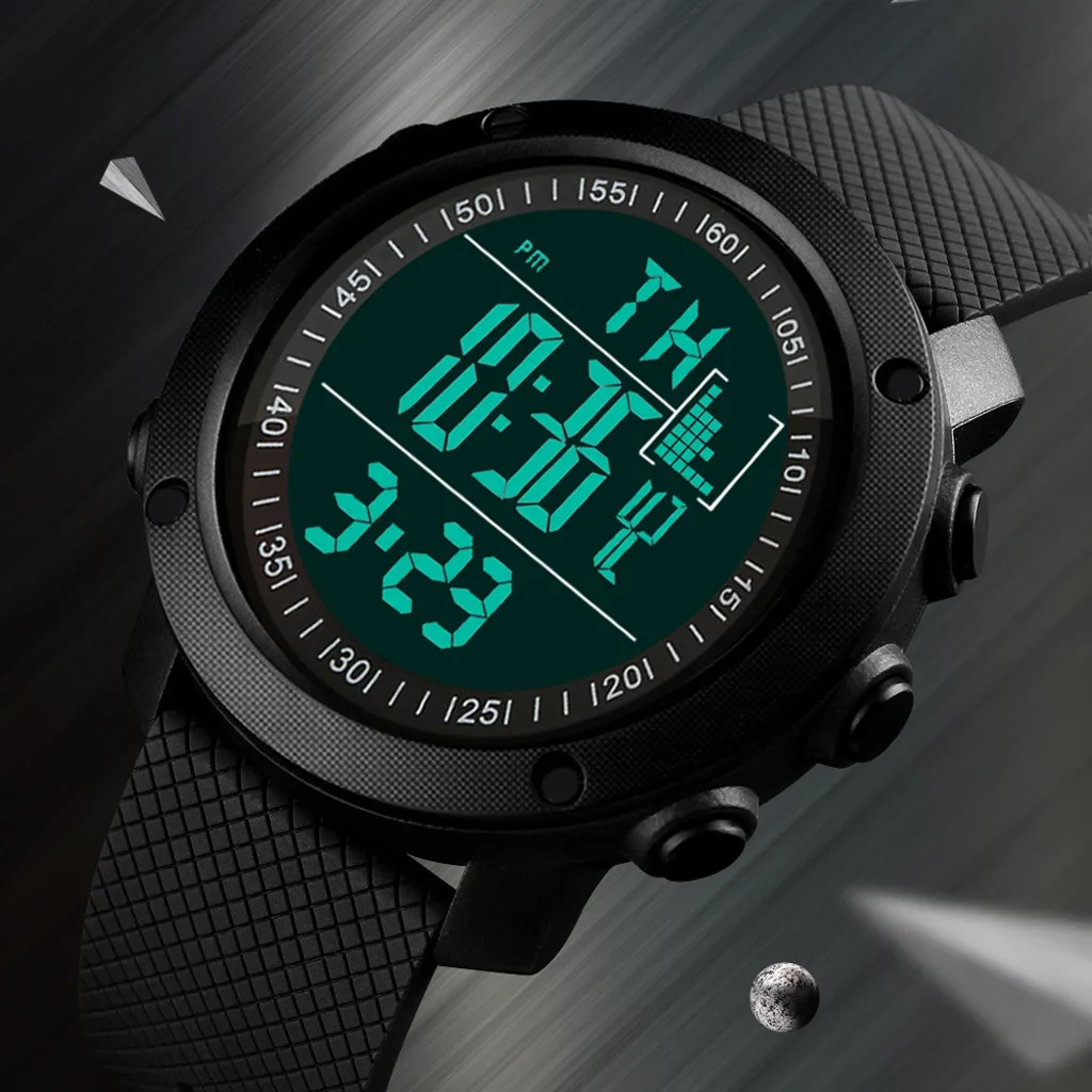 

2019 reloj hombre Sports Watches Countdown Men's Waterproof LED Digital Watch Man Military High Quality Clock Wristwatch #10