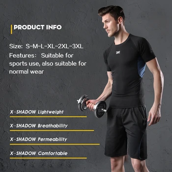 5 Pcs/Set Men's Tracksuit Gym Fitness Compression Sports Suit Clothes Running Jogging Sport Wear Exercise Workout Tights 4