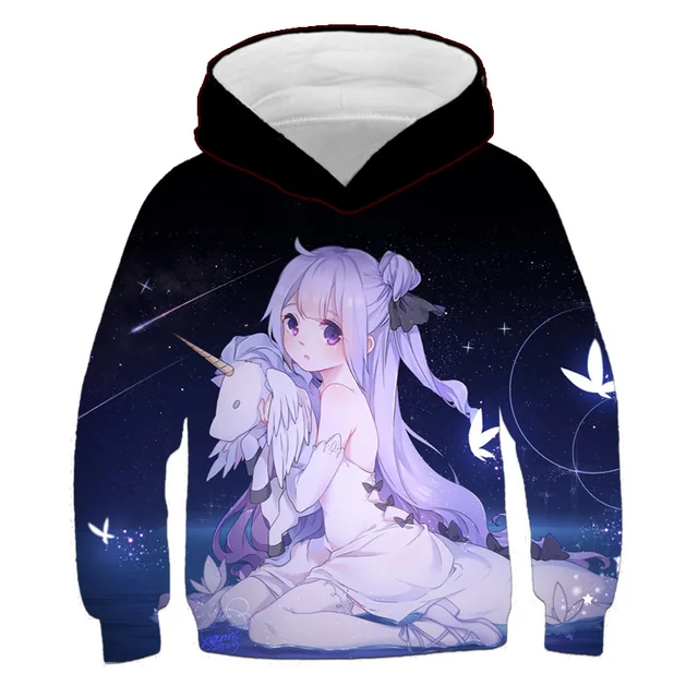 Girls Unicorn Hoodies 4 5 6 7 8 9 10 11 12 -14 Years Kids Sweatshirt Unicorn Hoodies Boys Hooded Autumn and Winter Girl Clothes Tzwy-s1338