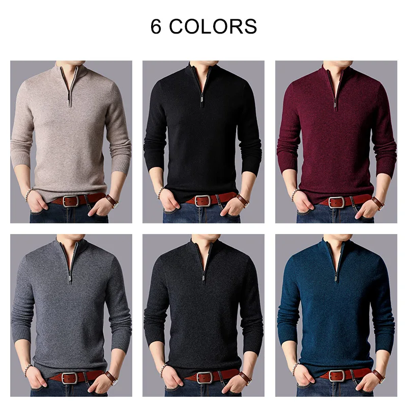 COODRONY Brand Sweater Men 100% Merino Wool Pullover Men Thick Warm Winter Zipper Turtleneck Sweaters Cashmere Pull Homme 93029 COODRONY Brand Sweater Men 100% Merino Wool Pullover Men Thick Warm Winter Zipper Turtleneck Sweaters Cashmere Pull Homme 93029