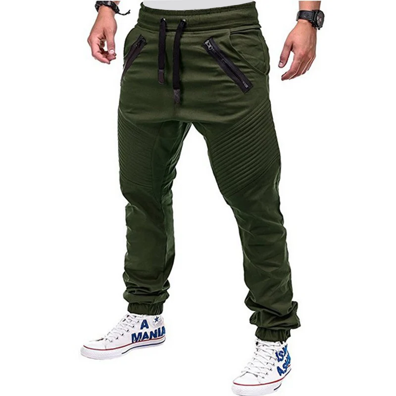 Спортивные штаны, Мужские штаны, хип-хоп джоггеры, брюки-карго, уличная одежда, мужские брюки, повседневные модные брюки цвета хаки с карманами, TJWLKJ - Цвет: Green