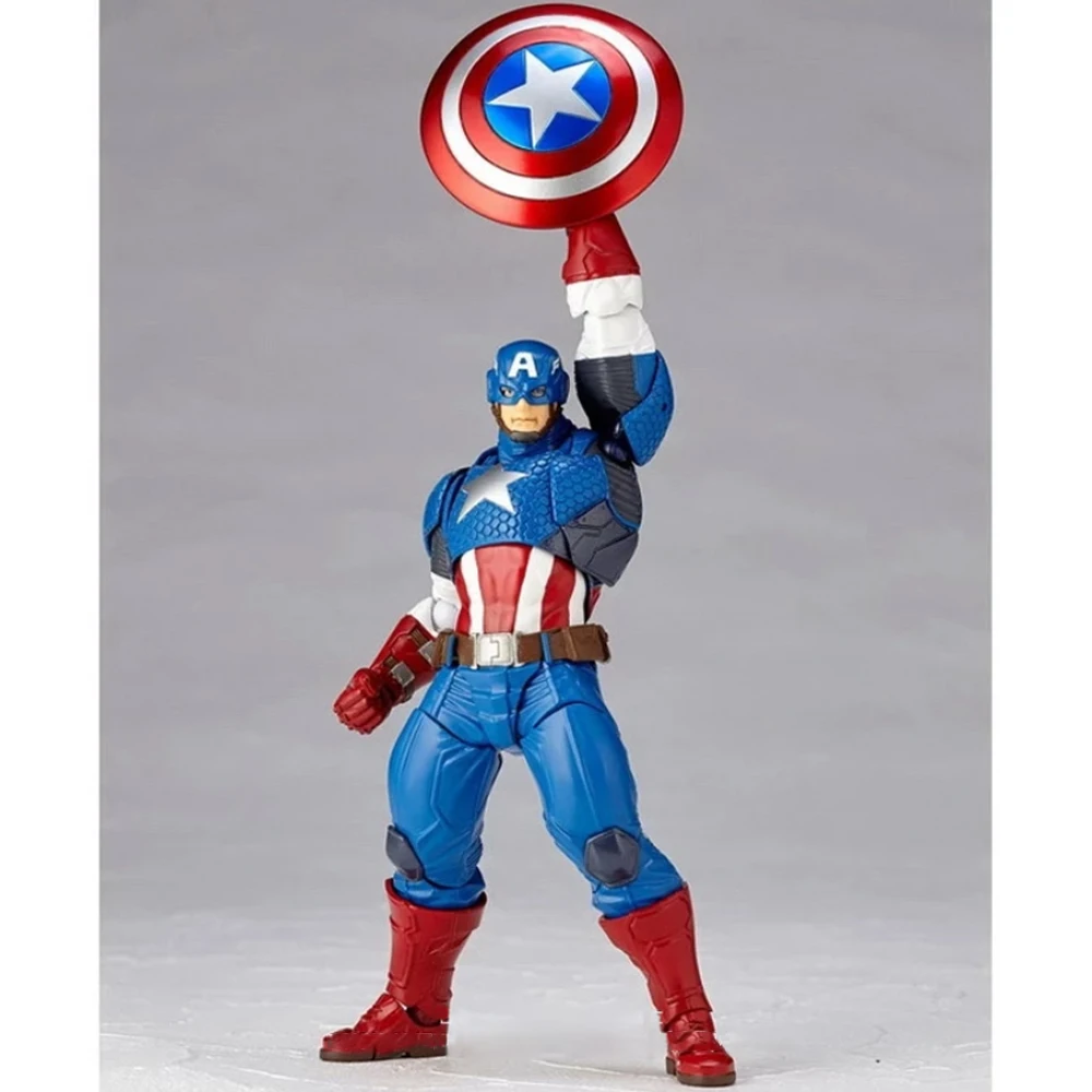 Figura de Ação Pvc para Crianças Coleção Estatueta Brinquedo Modelo Anime Mini Decoração Marvel Avengers Capitão América 16cm Unisex 4 Brinquedos e hobbies