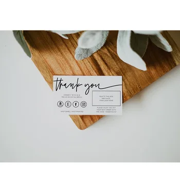 

Media Social Cards Small Business Thank You Insert card ADD YOUR LOGO Shop Packaging Card Insert Card Discound Cards
