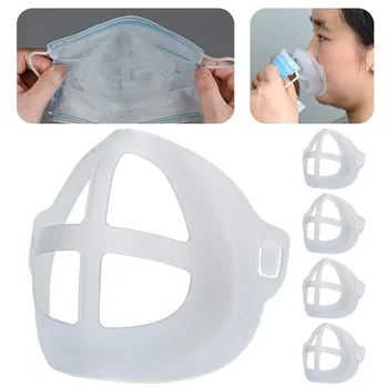 

5Pcs Mask Bracket Breathable Non-stick Lipstick Protection Stand Increase Nose Protection 3D Mask Bracket Artifact Mask Inner Pa