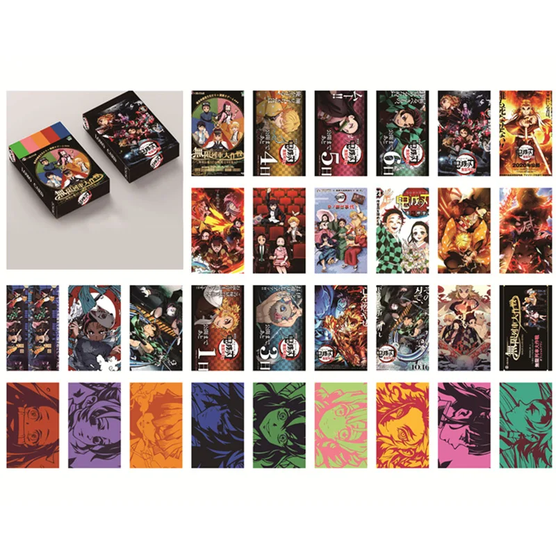 30 шт./кор. аниме демон Slayer Kimetsu no Yaiba неограниченный поезд открытка игрушка ренгоку