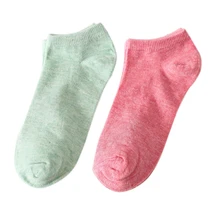 2 пары, невидимые цвета, Хлопковые женские Носки ярких цветов, однотонные женские хлопковые носки, носки с закрытым носком, светильник, зеленый и розовый цвета