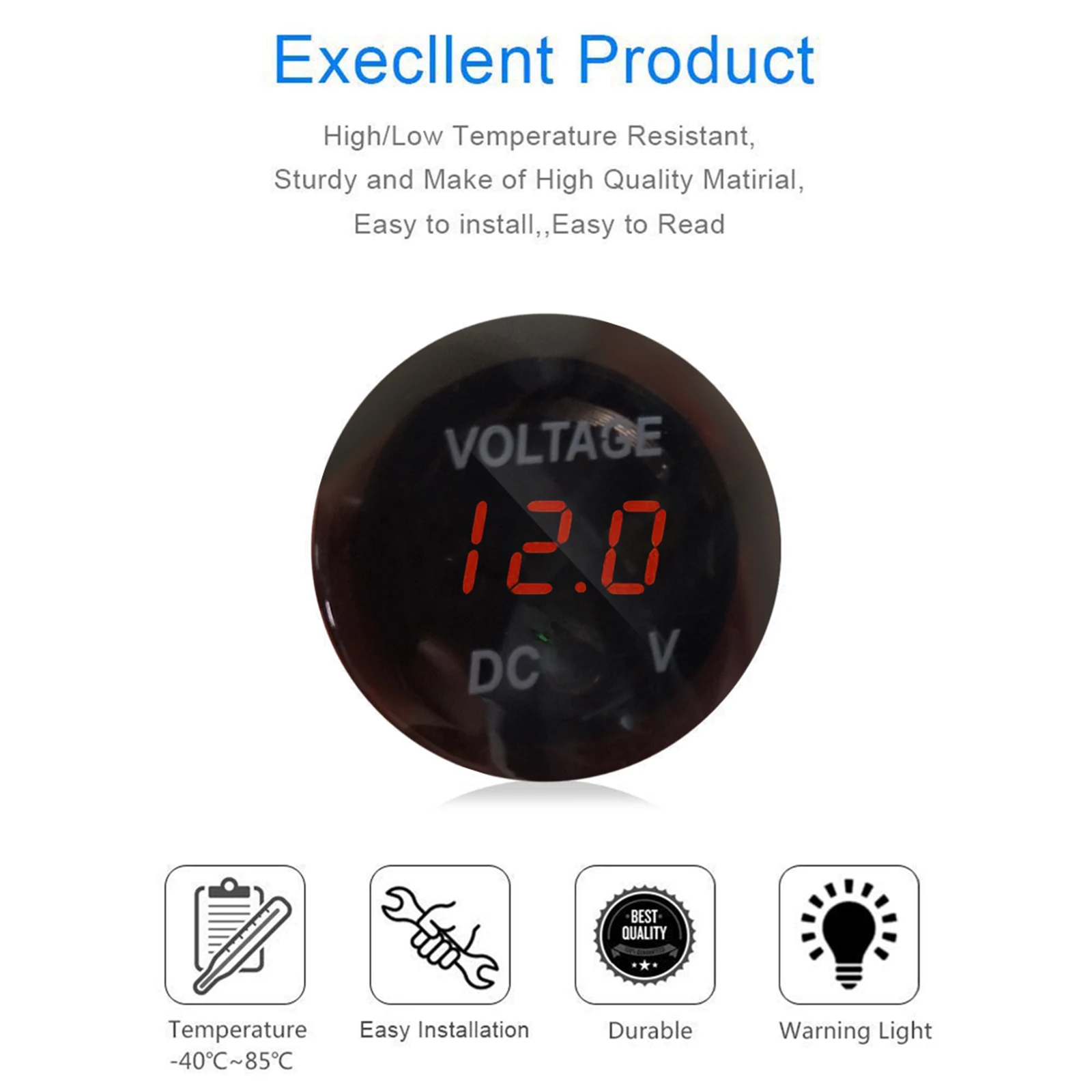 Сигнальных огней цифровой Дисплей датчик 3 разрядный светодиодный вольтметр в