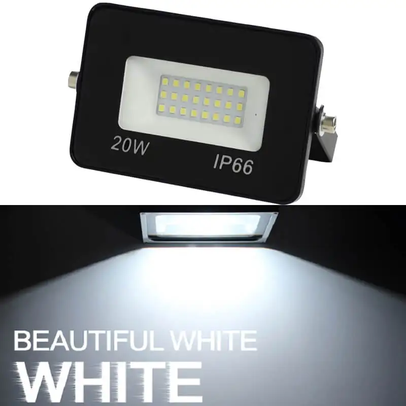 220V Светодиодный прожектор светильник мощностью 10 Вт, 20 Вт, 30 Вт, 50 Вт 100 Вт ультра тонкий светодиодный прожектор светильник Водонепроницаемый IP66 Точечный светильник Настенный светильник на открытом воздухе светильник s теплый холодный - Испускаемый цвет: Cold white