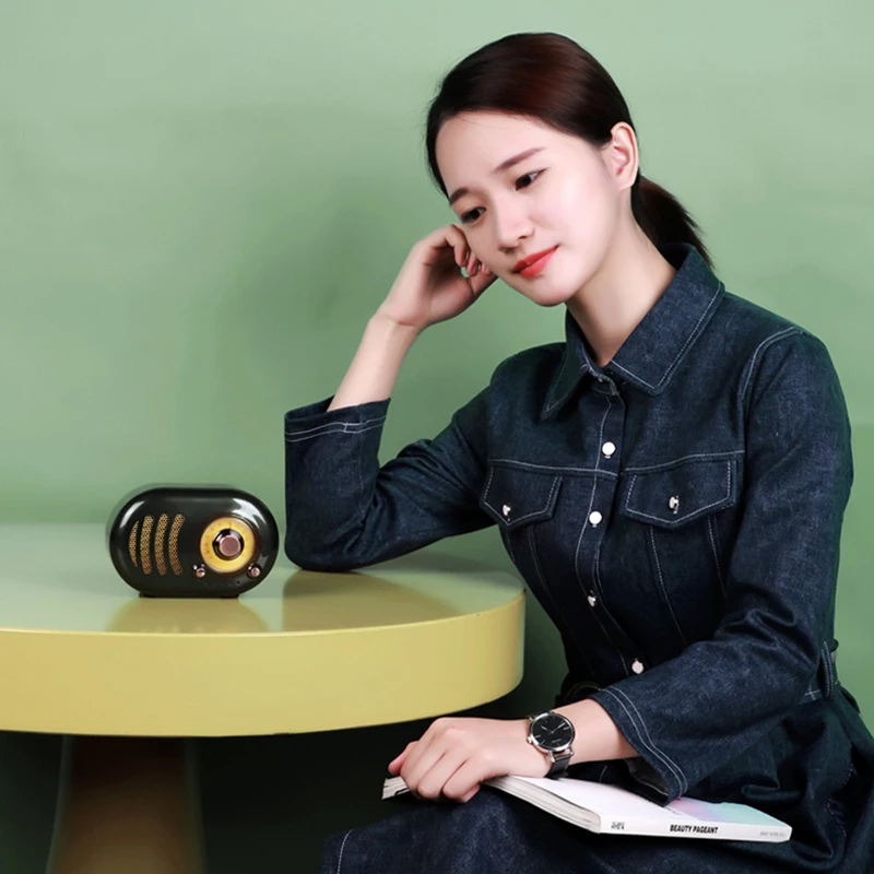 Remax Hifi Ретро Радио Bluetooth динамик портативный мини Поддержка Tf карта