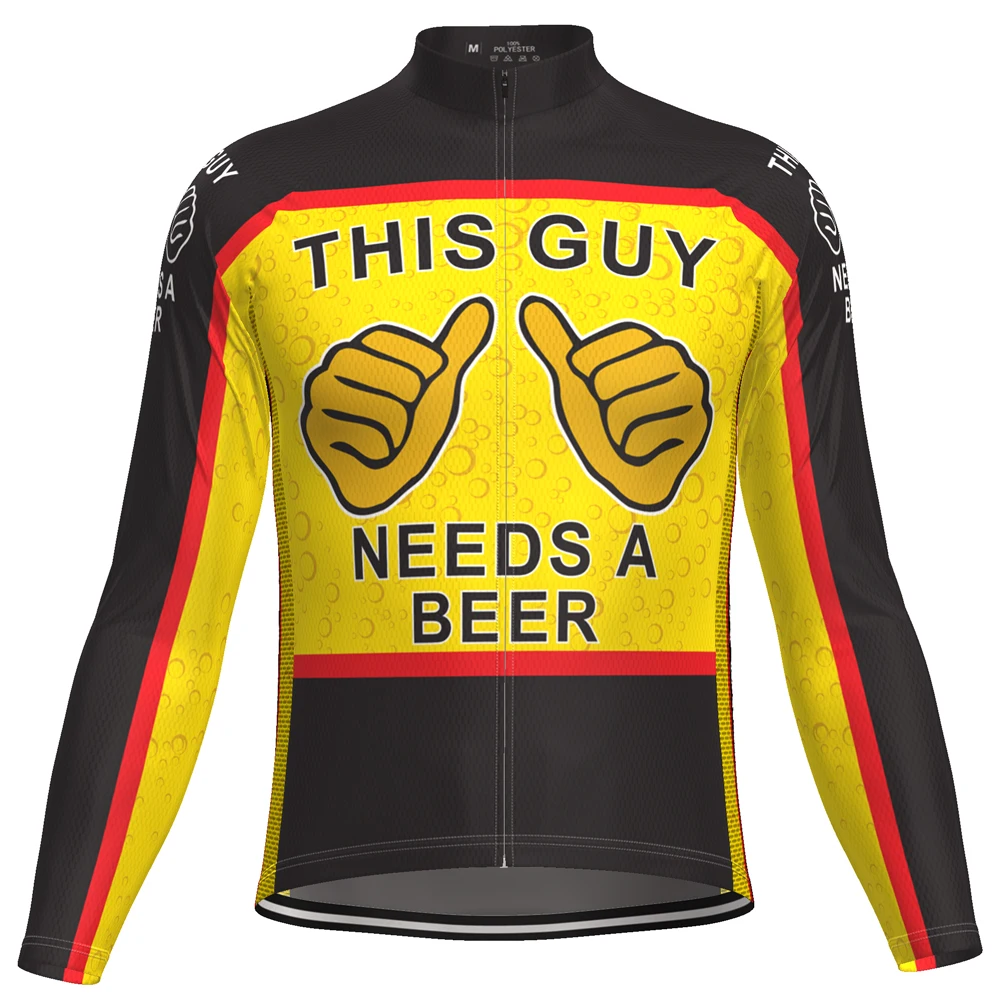 HIRBGOD Мужская футболка с длинным рукавом для велоспорта, одежда для велоспорта, спортивная одежда для горного велосипеда, футболка для велоспорта, Ropa Ciclismo, TYZ077-02 - Цвет: TYZ101-02