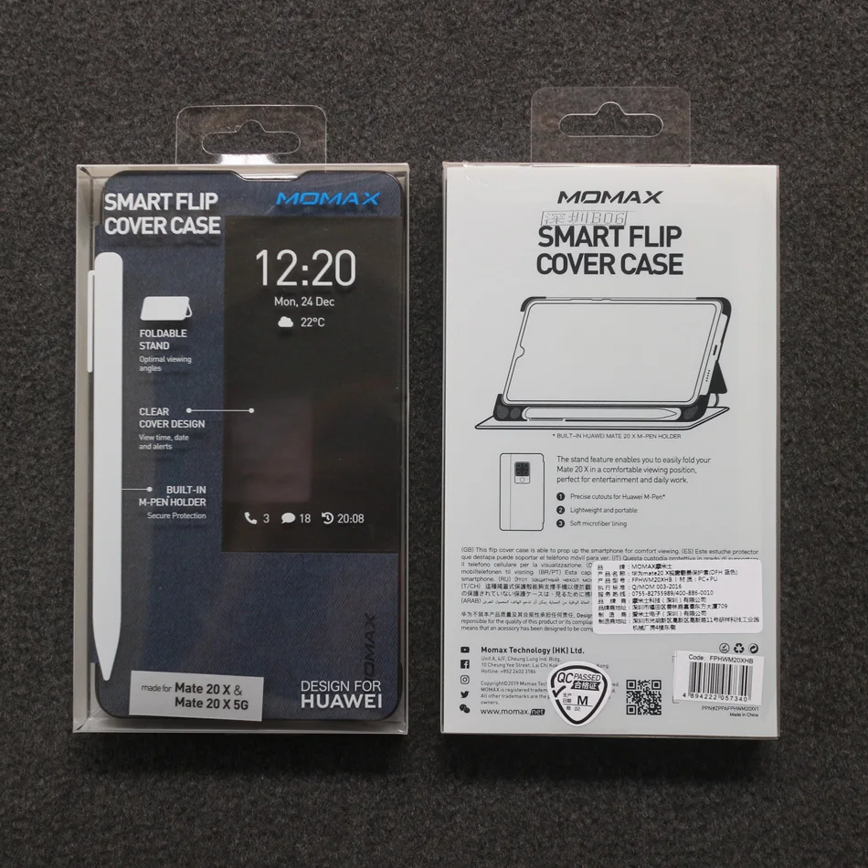 Чехол MOMAX Brand mate 20X5G HUAWEI M со слотом для стилуса с держателем для карандашей mate 20X с подставкой и откидной крышкой