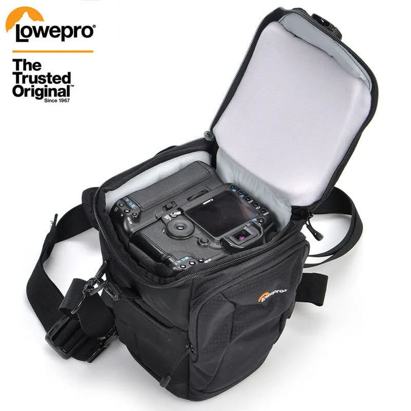 Lowepro Toploader Pro 70 AW II с объективом чехол DSLR Камера треугольная Наплечная Сумка Портативный талии Чехол кобура для цифровой зеркальной камеры Canon Nikon