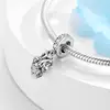 100% 925 Sterling Silver Brain Modeling Heart Hat Charm  Pendant Fits Original Designer  Charm Bracelets Jewelry Making 3