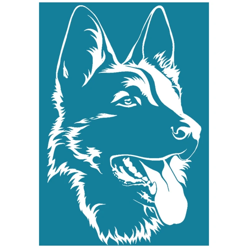 German Shepherd Self Adhesive Silk Screen Printing Stencil Mesh Transfers for DIY T-Shirt Pillow Textile Painting Decoration | Дом и сад