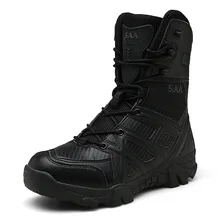 Мужские ботинки Уличная обувь мужские брендовые кожаные ботинки в Военном Стиле спецназ Тактический пустынный армейские ботильоны высокого качества