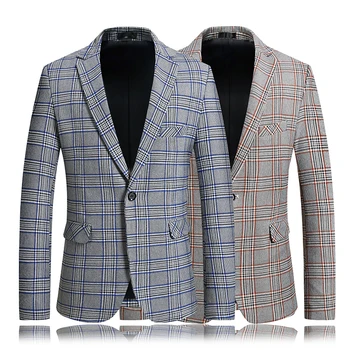 

Suits Men British Latest Coat Designs Mens Suit jacket Slim Fit Plaid Stage Performance Wedding Dress Tuxedos