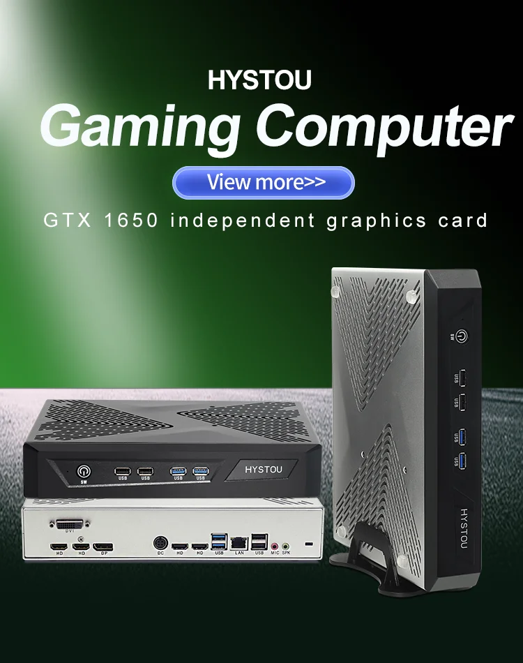 Hystou Mini Gaming Pc Nvidia Gtx1650 4gb I5 7500 9400f Mutil Desktop Computer Tv Box Linux Hd Dvi Dp 4 Displays 8k - Barebone & Mini Pc - AliExpress