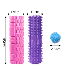 Yufanxin rolo de espuma para massagem, coluna fitness para relaxamento corporal, equipamento para pilates, academia e relaxamento